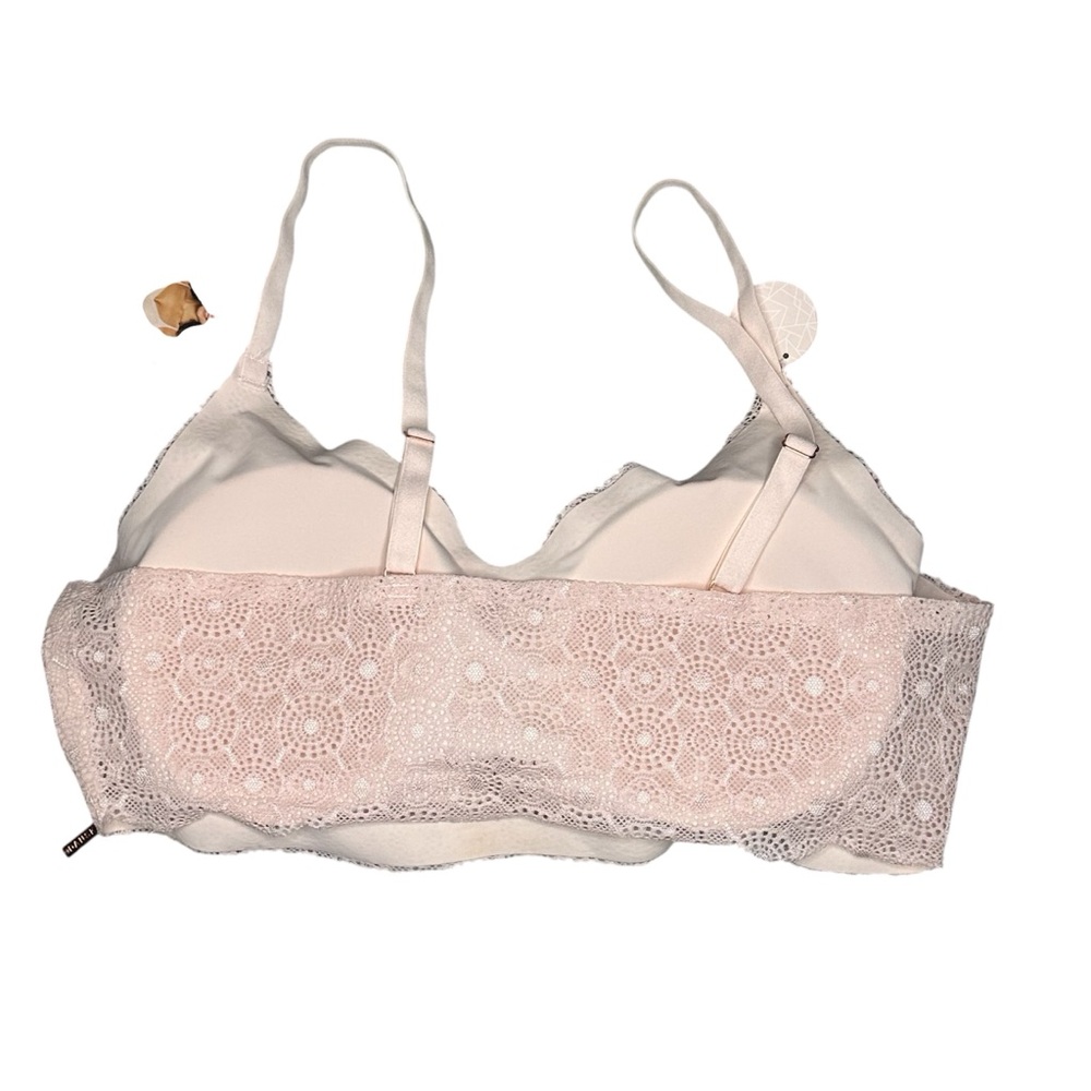 New Light Pink Danskin Lace Bralette with Support and Removable Pads. Size L NWT - Picture 3 of 3